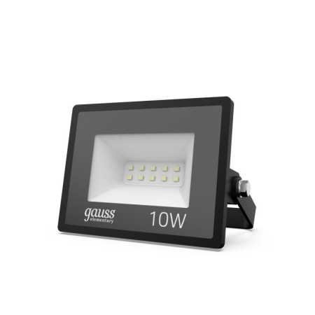 Прожектор светодиодный Elementary 10Вт 6500К IP65 900лм 200-240В ДО черн. GAUSS 613100310 Прожектор светодиодный Elementary 10Вт 6500К IP65 900лм 200-240В ДО черн. GAUSS 613100310