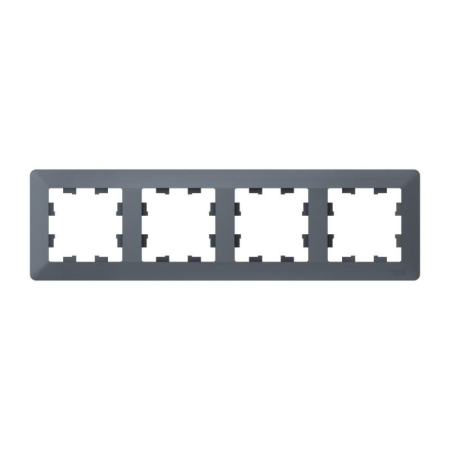 Рамка 4-м AtlasDesign Air грифель/дым. черн. SE ATN220704