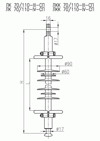 Изоляторы типа ЛК 70/110