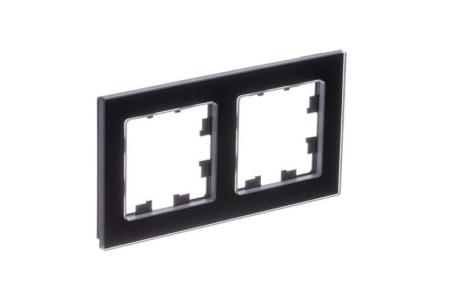 Рамка 2-м AtlasDesign Nature натур. стекло черн. SE ATN361002