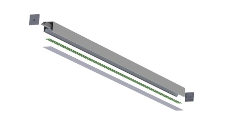 Светильник светодиодный CUBO 36 4000 opal-sand IP20 750х80х50 CRI80 подвесной черн. CSVT ЦБ-00003760