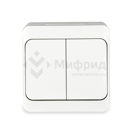 Выключатель 2-кл. ОП Nix 10А IP54 250В бел. TOKOV ELECTRIC TKE-NX-V2-C01-IP54