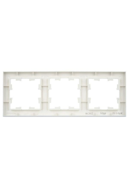 Рамка 3-м BRITE РУ-3-БрЖ жемчуж. IEK BR-M32-K36