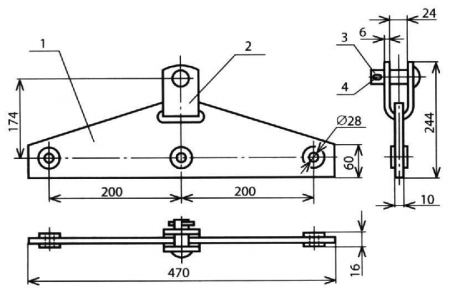 Коромысло для анкеровки проводов КС-113
