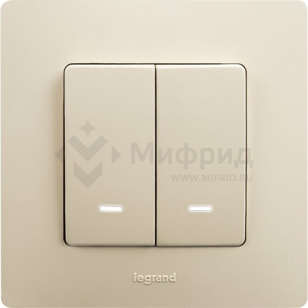 Выключатель 2-кл. 1п 1мод. СП Etika 10А IP20 250В 10AX с подсветкой/индикацией безвинтов. зажимы механизм сл. кость IEK 672304