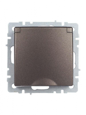 Розетка BRITE РСбш10-3-44-БрТБ 16А IP44 с заземл. защ. шторки с крышкой механизм бронза IEK BR-R16-16-44-K45 Розетка BRITE РСбш10-3-44-БрТБ 16А IP44 с заземл. защ. шторки с крышкой механизм бронза IEK BR-R16-16-44-K45