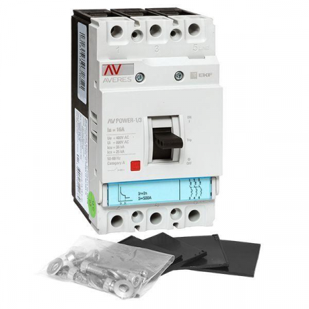 Выключатель автоматический 3п 16А 35кА AV POWER-1/3 TR AVERES EKF mccb-13-16-TR-av Выключатель автоматический 3п 16А 35кА AV POWER-1/3 TR AVERES EKF mccb-13-16-TR-av