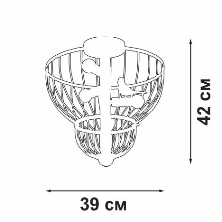 Люстра 3xE14 макс. 40Вт Vitaluce V3061-8/3PL Люстра 3xE14 макс. 40Вт Vitaluce V3061-8/3PL
