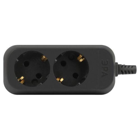 Колодка удлинителя 2-м с заземл. черн. KX-2e-B Эра Б0061711 Колодка удлинителя 2-м с заземл. черн. KX-2e-B Эра Б0061711