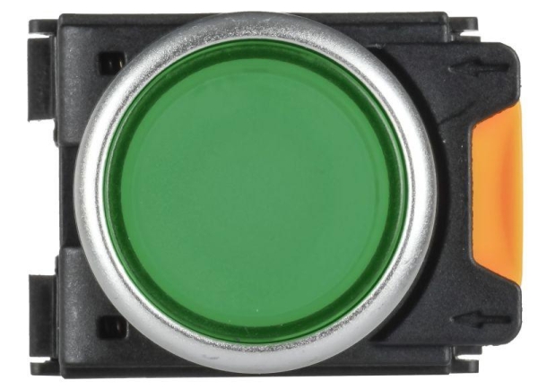 Кнопка d22мм 1НО+1НЗ MASTER с подсветкой зел. IEK MI-BT60-11D-3-12-K06