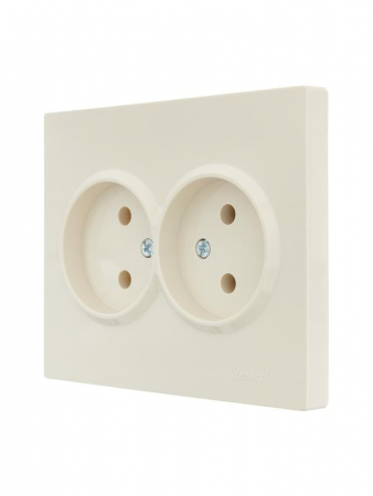 Розетка 2-м СП VESNA без заземл. ПБТ кремов. LEZARD 742-0300-128B Розетка 2-м СП VESNA без заземл. ПБТ кремов. LEZARD 742-0300-128B