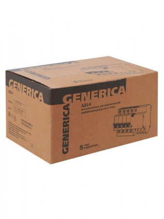 Выключатель автоматический дифференциального тока 4п 63А 300мА АД14 GENERICA MAD15-4-063-C-300