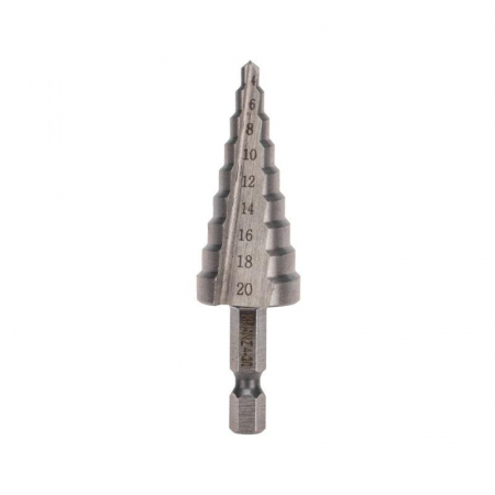 Сверло ступенчатое по металлу 4.0-20.0мм Kranz KR-12-6601