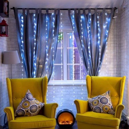 Гирлянда светодиодная "Светодиодный Дождь" 3х2м 240LED бел. 25Вт 230В IP20 эффект водопада провод прозр. Neon-Night 235-005 Гирлянда светодиодная "Светодиодный Дождь" 3х2м 240LED бел. 25Вт 230В IP20 эффект водопада провод прозр. Neon-Night 235-005