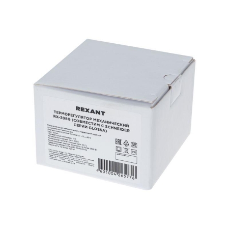Терморегулятор механический RX-308G бел. (совместим с Schneider серии Glossa Atlas Sedna W59) Rexant 51-0825 Терморегулятор механический RX-308G бел. (совместим с Schneider серии Glossa Atlas Sedna W59) Rexant 51-0825