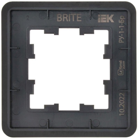 Рамка 1-м BRITE РУ-1-1-Бр метал. черн. RE IEK BR-M12-M-01-K02 Рамка 1-м BRITE РУ-1-1-Бр метал. черн. RE IEK BR-M12-M-01-K02