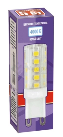 Лампа светодиодная PLED-G9 5Вт капсульная 4000К нейтр. бел. G9 320лм 175-240В JazzWay 1032133B