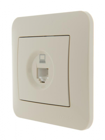 Розетка компьютерная 1-м СП Karina RJ45 механизм крем. LEZARD 707-0388-139 Розетка компьютерная 1-м СП Karina RJ45 механизм крем. LEZARD 707-0388-139