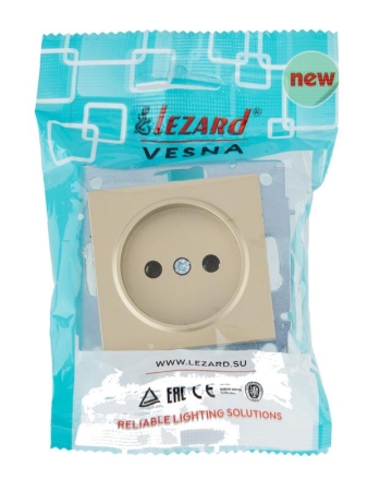 Розетка VESNA без заземл. ПБТ зол. LEZARD 742-3688-121B Розетка VESNA без заземл. ПБТ зол. LEZARD 742-3688-121B