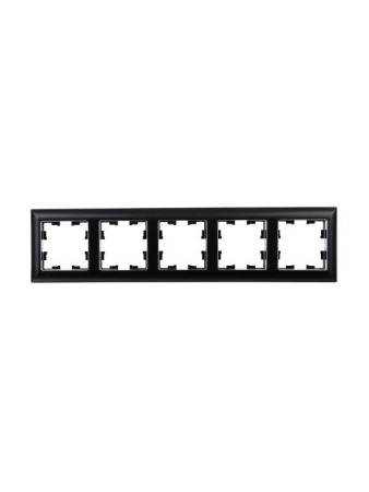 Рамка 5-м BRITE РУ-5-Бр хром/черн. IEK BR-M52-12-2-K23