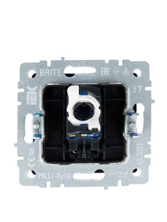 Розетка компьютерная СП RJ45 кат.6 BRITE РК11-БрШ механизм шампань IEK BR-K10-2-K37 Розетка компьютерная СП RJ45 кат.6 BRITE РК11-БрШ механизм шампань IEK BR-K10-2-K37