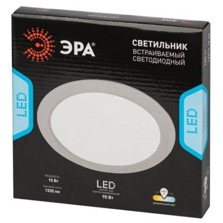 Светильник светодиодный LED 17-15-4K 15Вт 4000К встраив. круглый ЭРА Б0057423 Светильник светодиодный LED 17-15-4K 15Вт 4000К встраив. круглый ЭРА Б0057423