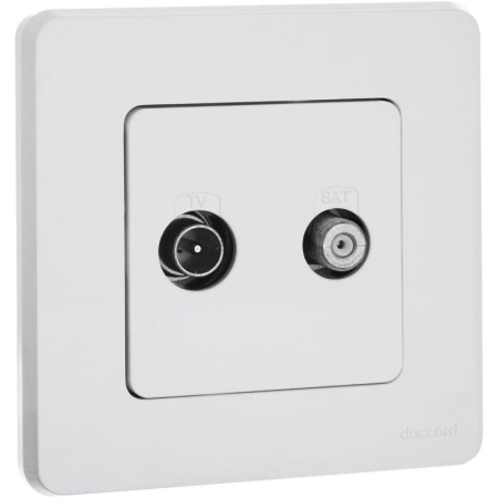 Розетка телевизионная TV/SAT Inspiria с топологией "звезда" механизм бел. IEK 673880 Розетка телевизионная TV/SAT Inspiria с топологией "звезда" механизм бел. IEK 673880