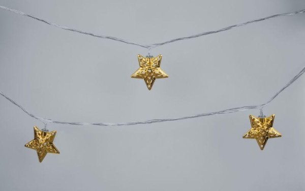 Гирлянда светодиодная "Нить золотые звезды" 95 038 NGF-D042-02 1.6м WW IP20 Navigator 95038