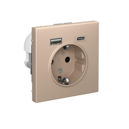 Розетка ArtGallery 16А с 2-мя заряд. устройствами USB A+C 5В/2.4А/3А 2х5В/1.5А механизм песочн. SE GAL001232 Розетка ArtGallery 16А с 2-мя заряд. устройствами USB A+C 5В/2.4А/3А 2х5В/1.5А механизм песочн. SE GAL001232