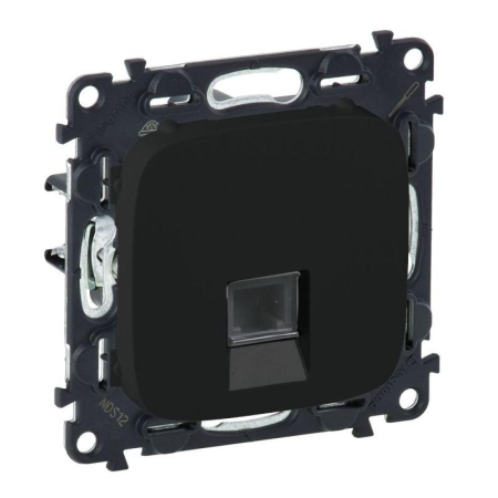 Розетка компьютерная 1-м Valena Allure RJ45 кат.5E UTP с лицев. панелью механизм антрацит Leg 753950 Розетка компьютерная 1-м Valena Allure RJ45 кат.5E UTP с лицев. панелью механизм антрацит Leg 753950