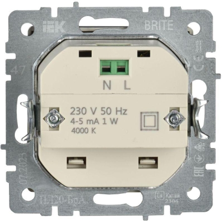 Подсветка светодиодная BRITE встраив. ПЛ20-БрА механизм алюм. IEK BR-FL20-K47 Подсветка светодиодная BRITE встраив. ПЛ20-БрА механизм алюм. IEK BR-FL20-K47