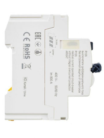 Выключатель дифференциального тока (УЗО) 4п 40А 300мА тип AC ВДТ R10N ARMAT IEK AR-R10N-4-040C300 Выключатель дифференциального тока (УЗО) 4п 40А 300мА тип AC ВДТ R10N ARMAT IEK AR-R10N-4-040C300