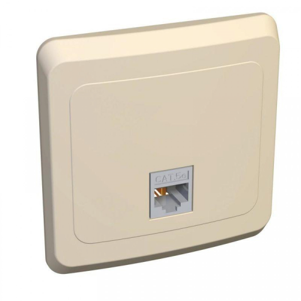 Розетка компьютерная 1-м СП Этюд RJ45 кат.5E крем. SE KOMC-001K Розетка компьютерная 1-м СП Этюд RJ45 кат.5E крем. SE KOMC-001K