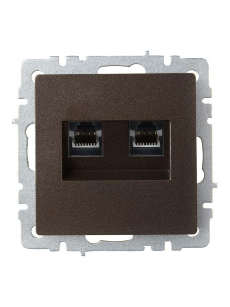 Розетка компьютерная двойн. СП RJ45 кат.6 BRITE РК11-2-БрТБ механизм бронза IEK BR-K20-2-K45 Розетка компьютерная двойн. СП RJ45 кат.6 BRITE РК11-2-БрТБ механизм бронза IEK BR-K20-2-K45
