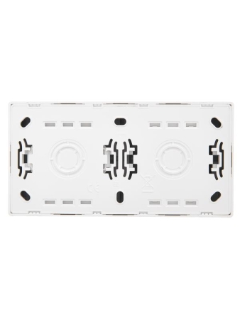 Блок ОП LETO (1-кл. выключатель + 1-м розетка с заземл.) горизонт. бел. LEZARD 752-0200-170BAP