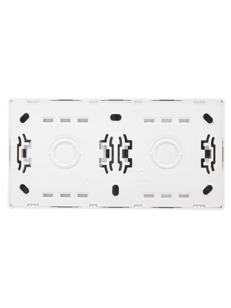 Блок ОП LETO (1-кл. выключатель + 1-м розетка с заземл.) горизонт. бел. LEZARD 752-0200-170BAP