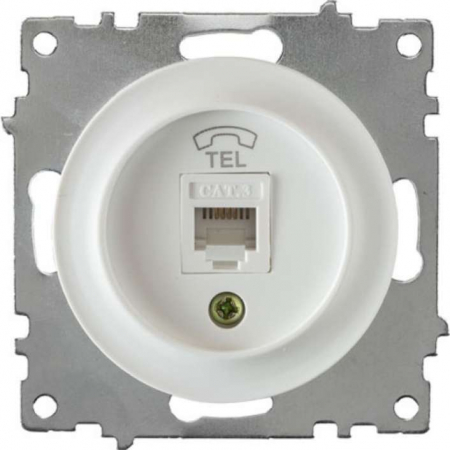 Розетка телефонная 1-м СП Florence RJ11 механизм бел. (1E20601300) OneKeyElectro 2172769 Розетка телефонная 1-м СП Florence RJ11 механизм бел. (1E20601300) OneKeyElectro 2172769