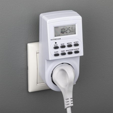 Таймер недельный электронный с заземл. 1.8кВт бел. REV 67073 1