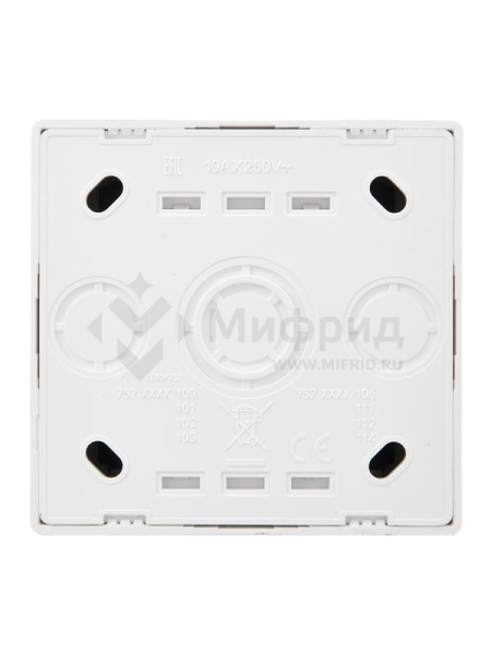 Выключатель проходной 2-кл. ОП LETO бел. LEZARD 752-0200-106