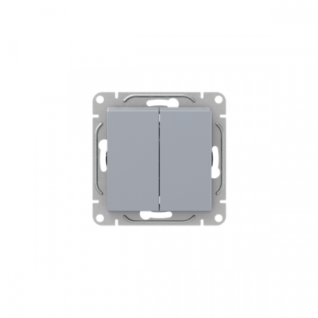 Выключатель 2-кл. СП Эпика механизм алюм. EKF UP1-SWA-20