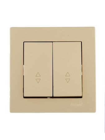 Выключатель проходной двойн. VESNA зол. LEZARD 742-3688-106