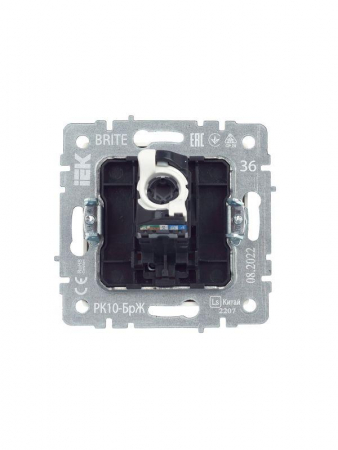 Розетка компьютерная СП RJ45 кат.5E BRITE РК10-БрЖ механизм жемчуж. IEK BR-K10-1-K36 Розетка компьютерная СП RJ45 кат.5E BRITE РК10-БрЖ механизм жемчуж. IEK BR-K10-1-K36