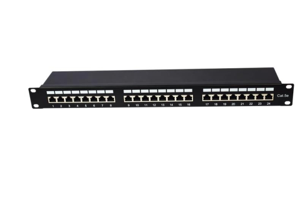 Патч-панель 19 1U кат.5E экранир. 24 порта RJ45 Dual IDC TOKOV ELECTRIC TKE-PP-5E-1U-24P-STP
