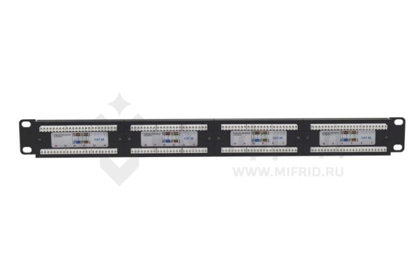 Патч-панель 19дюйм 1U кат.5E неэкранир. 24 порта RJ-45 Dual IDC TOKOV ELECTRIC TKE-PP-5E-1U-24P-UTP