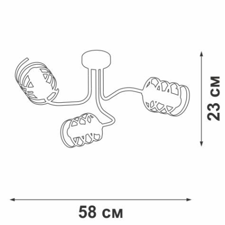 Люстра 3хE27 макс. 60Вт Vitaluce V4552-1/3PL Люстра 3хE27 макс. 60Вт Vitaluce V4552-1/3PL