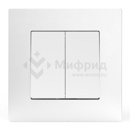 Выключатель 2-кл. СП Pixel 10А IP20 в сборе бел. TOKOV ELECTRIC TKE-PX-V2F-C01