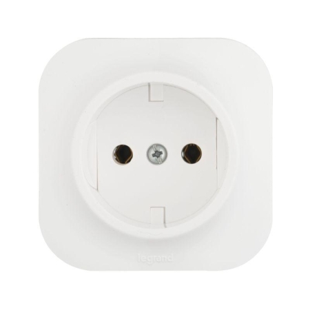 Розетка 1-м ОП Quteo 16А IP20 2P без заземл. без защ. шторок бел. IEK 782210