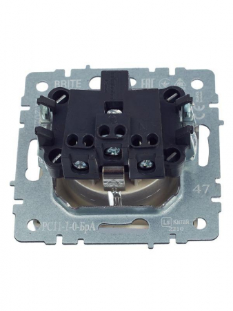 Розетка BRITE РС11-1-0-БрА 16А с заземл. без защ. шторки механизм алюм. IEK BR-R11-16-K47 Розетка BRITE РС11-1-0-БрА 16А с заземл. без защ. шторки механизм алюм. IEK BR-R11-16-K47