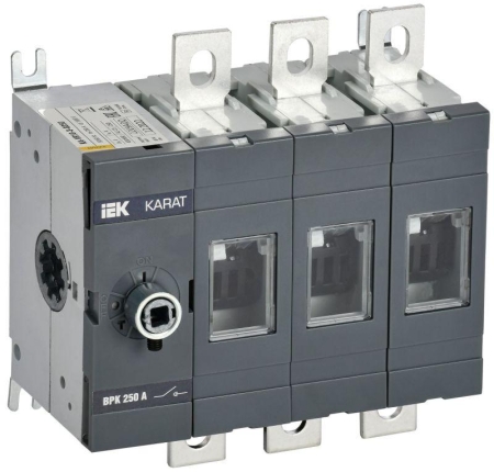 Выключатель-разъединитель ВРК 3п 250А без рукоятки KARAT IEK KA-VR10-3-0250 Выключатель-разъединитель ВРК 3п 250А без рукоятки KARAT IEK KA-VR10-3-0250
