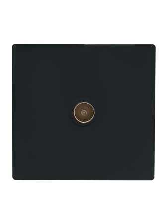 Розетка 1-мест. TV оконечная черн. бархат LEZARD 752-4200-130